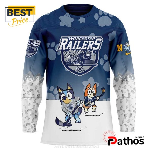 Worcester Railers Bluey and Bingo Hockey Jersey
