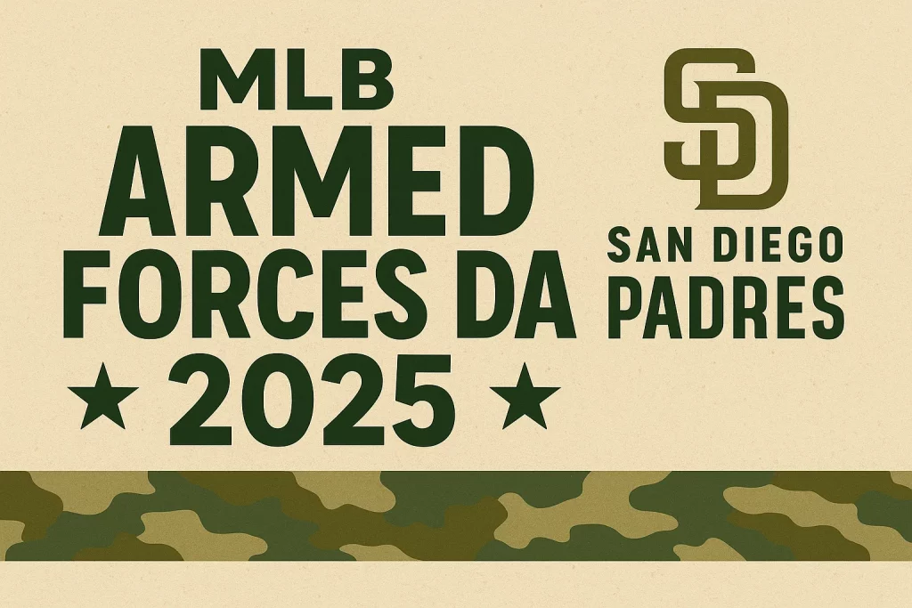 2025 San Diego Padres MLB Armed Forces Day Jersey tribute to US military