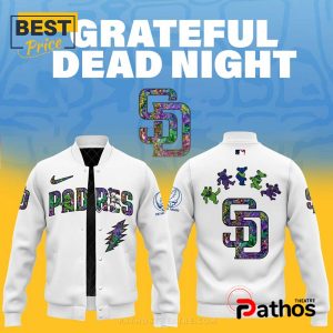 san diego padres grateful dead night white baseball jacket 1 otLZX