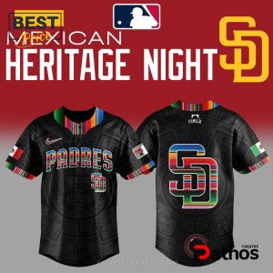 San Diego Padres Mexican Heritage Black Baseball Jersey