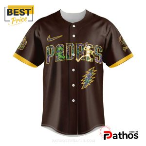 san diego padres grateful dead night brown baseball jersey 2 44Qf6