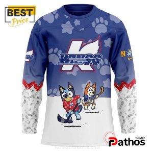 kalamazoo wings x bluey and bingo hockey jersey 2 4O6gr