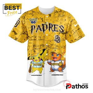 san diego padres x pokemon go yellow baseball jersey 2 gwJMI