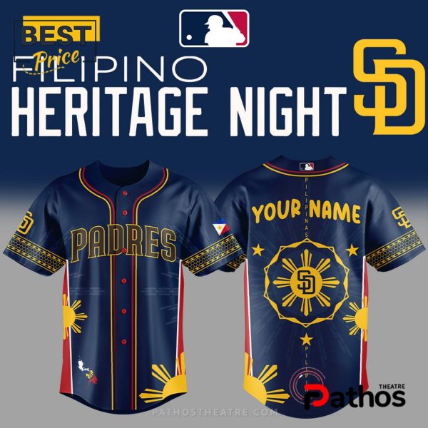 Custom San Diego Padres Filipino Heritage Baseball Jersey