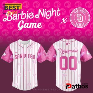 Personalized San Diego Padres x Barbie Night Game Baseball Jersey