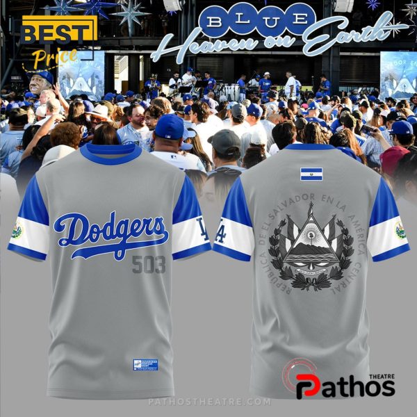 Dodgers Salvadoran Heritage Night Salvador Grey Hoodie