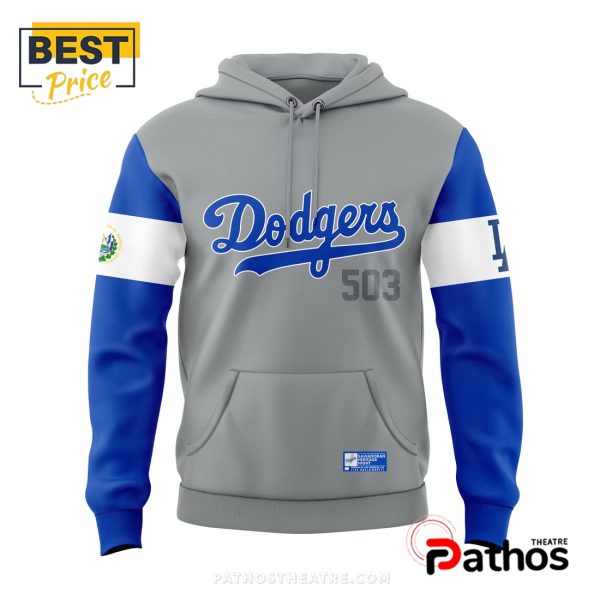 Dodgers Salvadoran Heritage Night Salvador Grey Hoodie