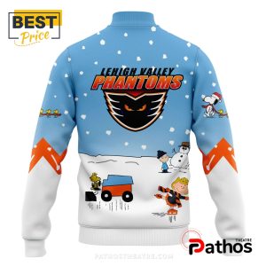 lehigh valley phantoms peanuts snoopy blue baseball jacket 3 k89Cc