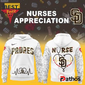 San Diego Padres Nurses Appreciation White Hoodie And Jogger