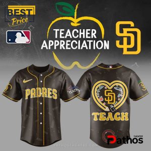 San Diego Padres Teacher Appreciation Brown Baseball Jersey