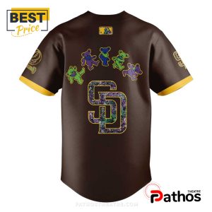 san diego padres grateful dead night brown baseball jersey 3 QESyx