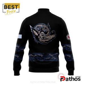 huntsville havoc military night 2025 baseball jacket 3 6TFMO