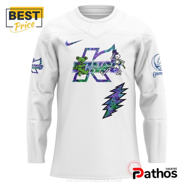 Kalamazoo Wings Grateful Dead Night White Hockey Jersey