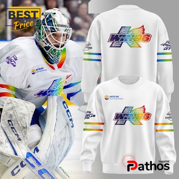 Kalamazoo Wings Tonight’s Rainbow Ice White Hoodie