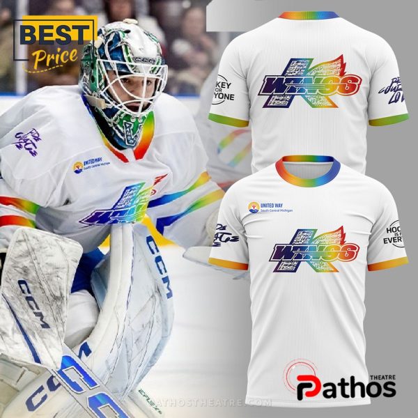 Kalamazoo Wings Tonight’s Rainbow Ice White Hoodie