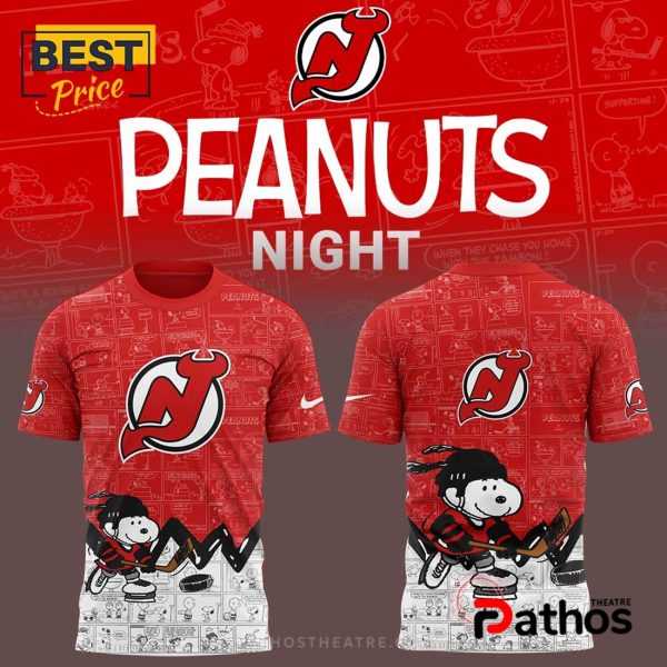 New Jersey Devils 2025 Peanuts Night Hoodie