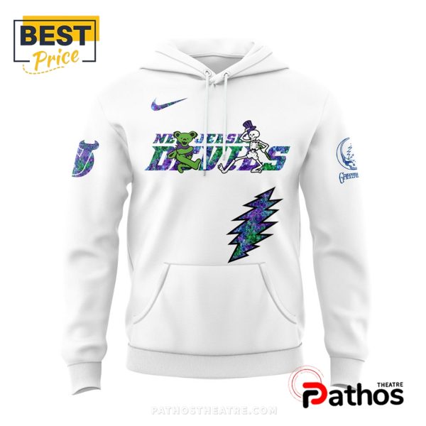 New Jersey Devils Grateful Dead Night White Hoodie And Jogger