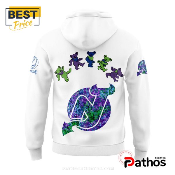 New Jersey Devils Grateful Dead Night White Hoodie And Jogger