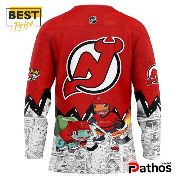 New Jersey Devils x Pokémon Red Hockey Jersey