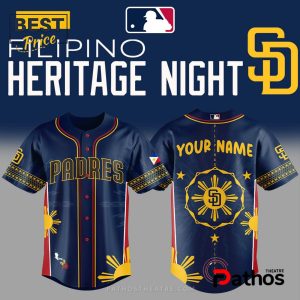 Custom San Diego Padres Filipino Heritage Baseball Jersey