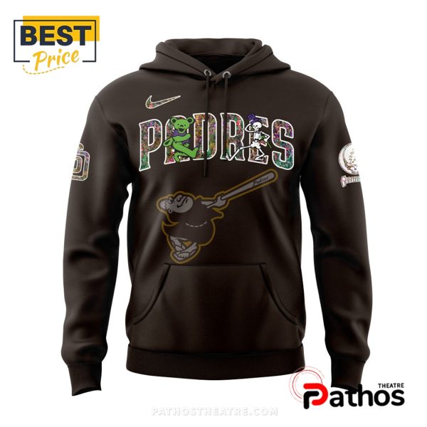 San Diego Padres Grateful Dead Night Brown Hoodie And Jogger