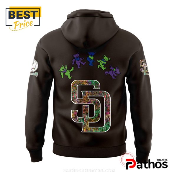 San Diego Padres Grateful Dead Night Brown Hoodie And Jogger