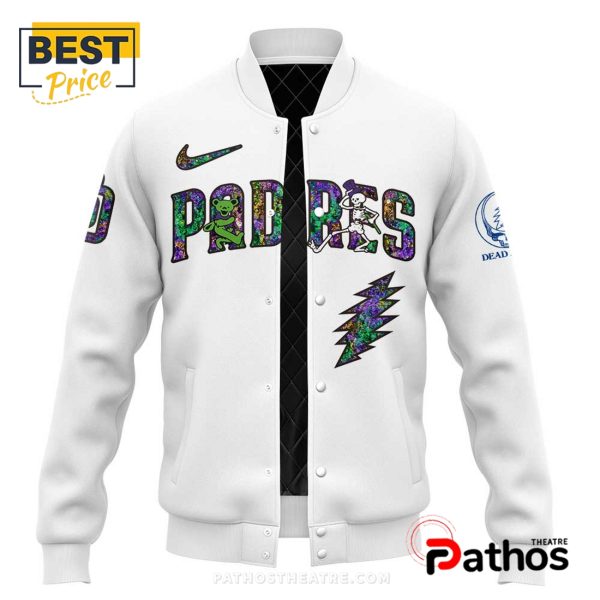 San Diego Padres Grateful Dead Night White Baseball Jacket