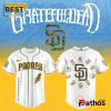 San Diego Padres Grateful Dead Night White Baseball Jersey
