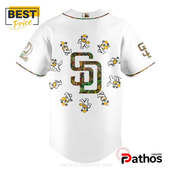 San Diego Padres Grateful Dead Night White Baseball Jersey