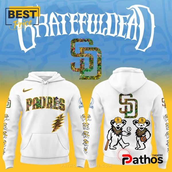 San Diego Padres Grateful Dead Night White Hoodie