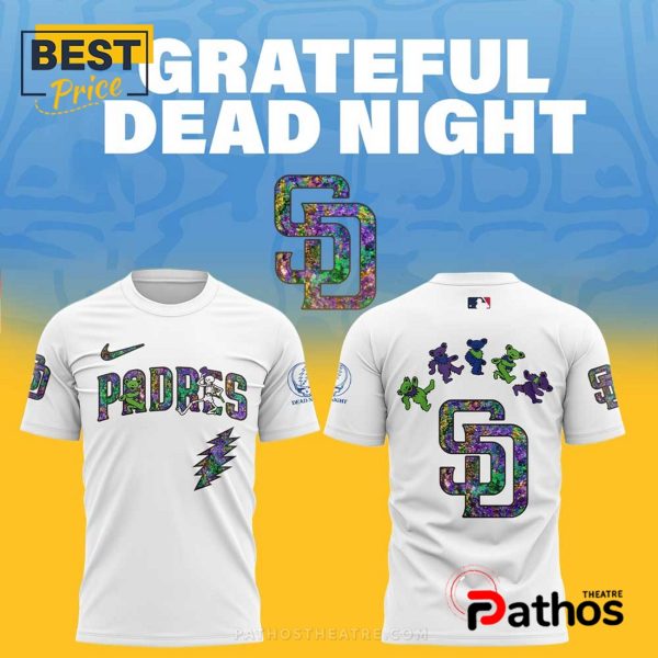 San Diego Padres Grateful Dead Night White Hoodie