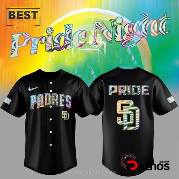San Diego Padres LGBTQ Pride Night Black Baseball Jersey