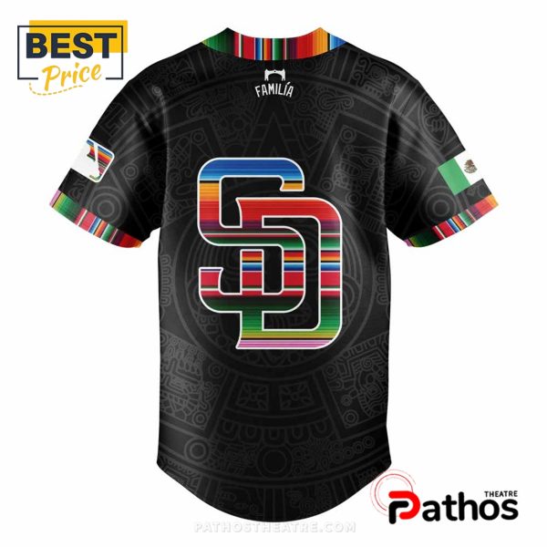 San Diego Padres Mexican Heritage Black Baseball Jersey