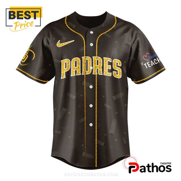 San Diego Padres Teacher Appreciation Brown Baseball Jersey