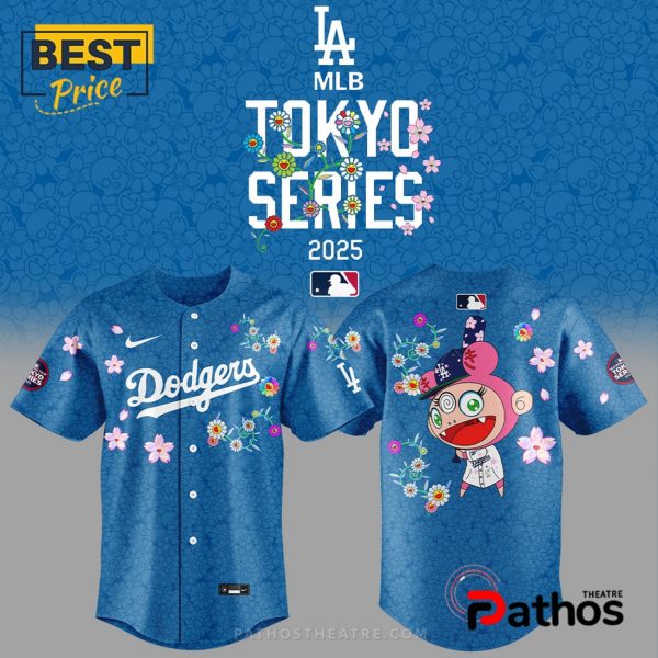 Takashi Murakami x Dodgers Tokyo Series Blue Baseball Jersey