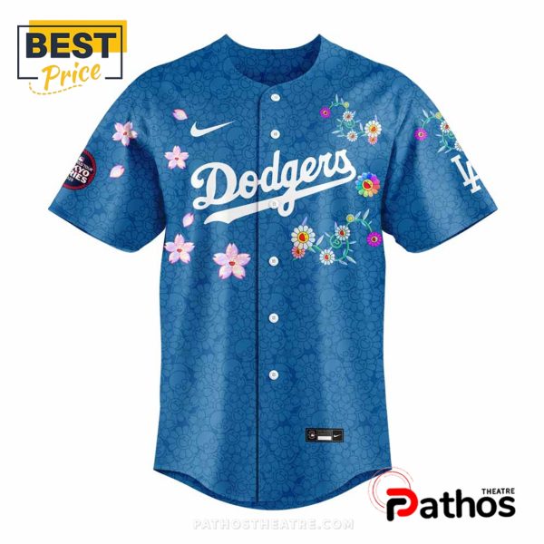 Takashi Murakami x Dodgers Tokyo Series Blue Baseball Jersey