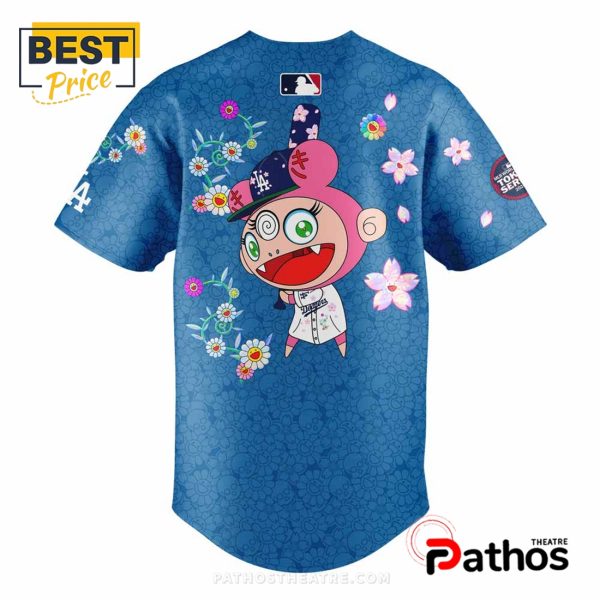 Takashi Murakami x Dodgers Tokyo Series Blue Baseball Jersey