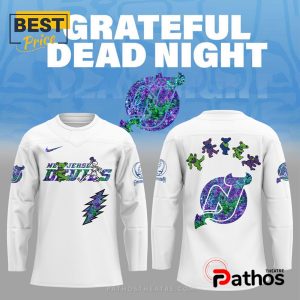 New Jersey Devils Grateful Dead Night White Hockey Jersey