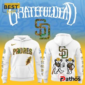 San Diego Padres Grateful Dead Night White Hoodie