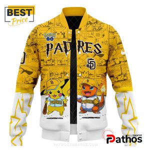 san diego padres x pokemon go yellow baseball jacket 2 Zzxny