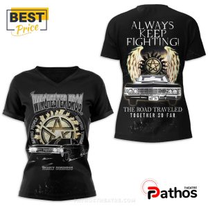 supernatural always keep fighting black hoodie 5 Ops0k