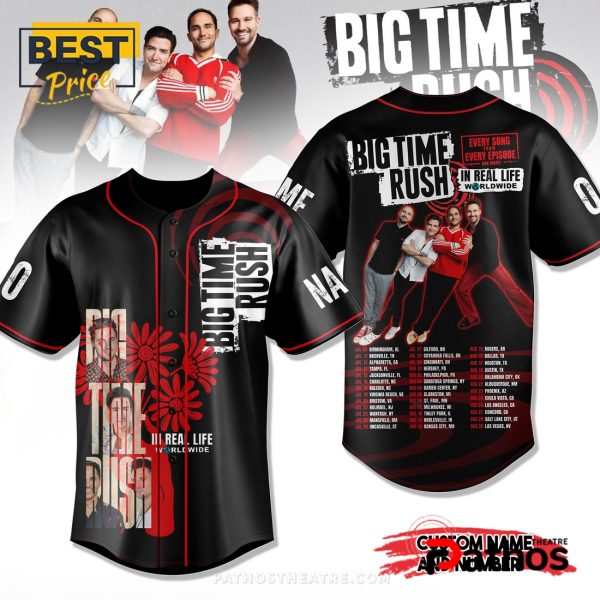 Big Time Rush In Real Life Worldwide Tour Baseball Jersey