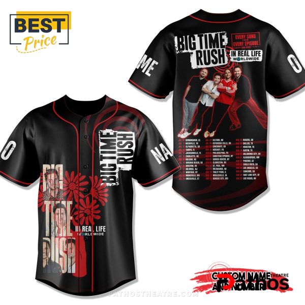 Big Time Rush In Real Life Worldwide Tour Baseball Jersey