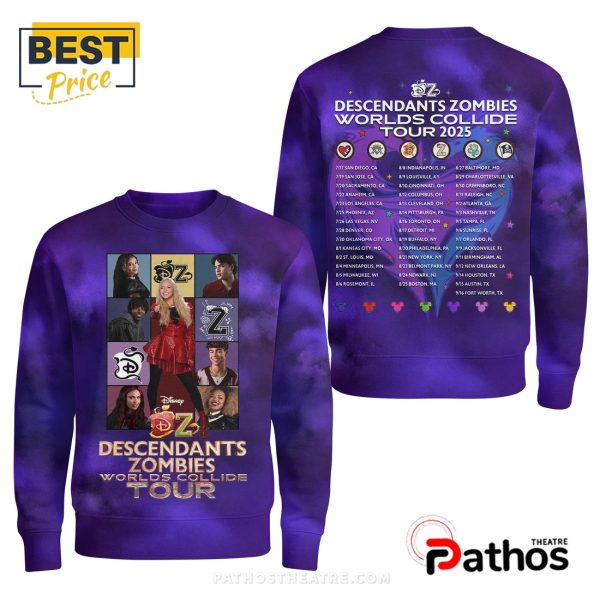 Descendants Zombies Worlds Collide Tour 2025 Hoodie