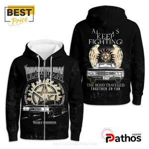 supernatural always keep fighting black hoodie 2 vzFzR