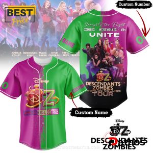 Descendants Zombies Worlds Collide Tour 2025 Baseball Jersey