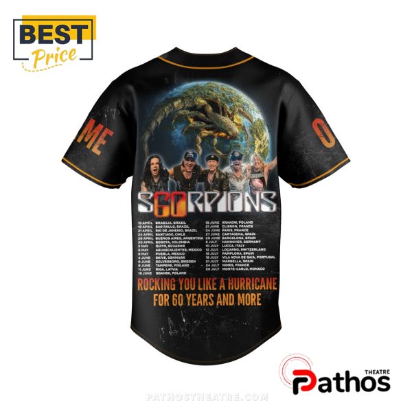 Scorpions 80 Years Of Rocking Around The World Baseball Jersey