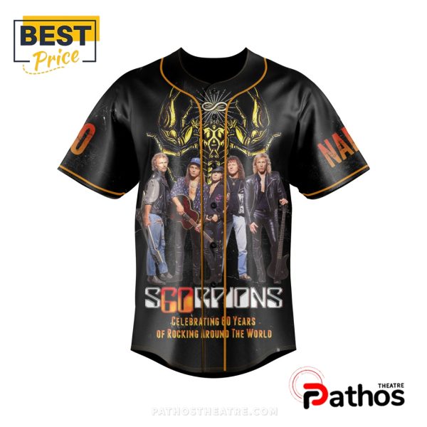 Scorpions 80 Years Of Rocking Around The World Baseball Jersey
