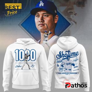 Shohei Ohtani 1000 Career Hits White Hoodie