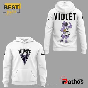 golden state valkyries violet mascot white hoodie 2 bWEkK